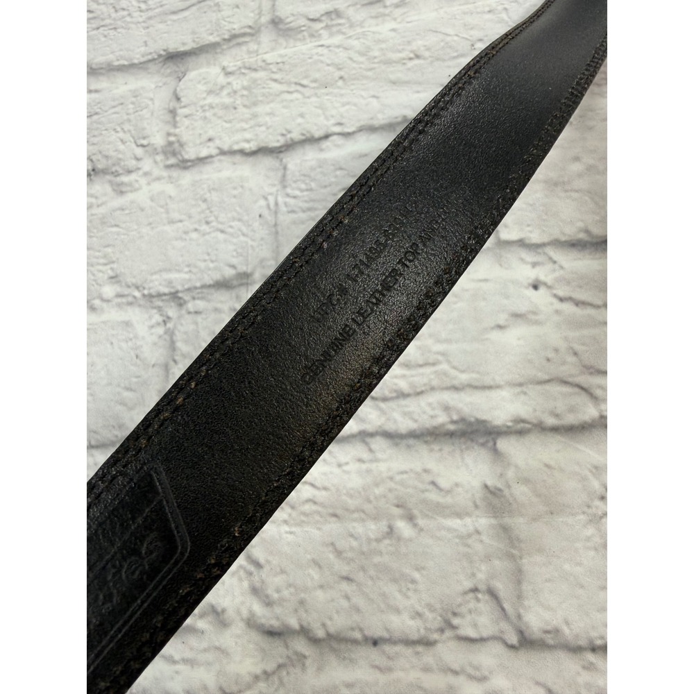Dickies Leather Belt Mens Size 40 Black Excellent Gunmetal Buckle Casual Work - Picture 5 of 7